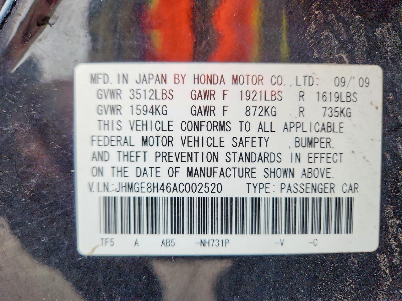2010 HONDA FIT