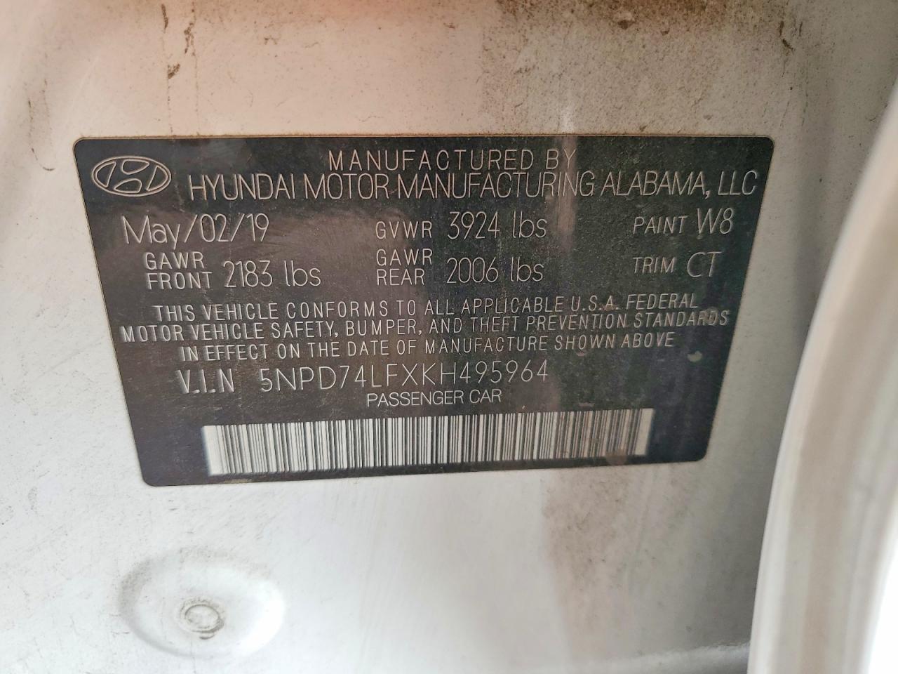 2019 HYUNDAI ELANTRA