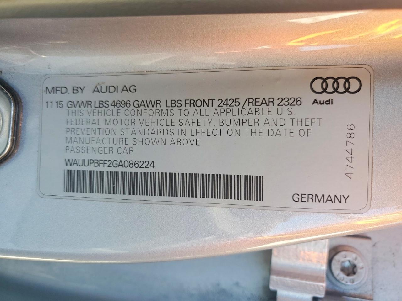 2016 AUDI A3