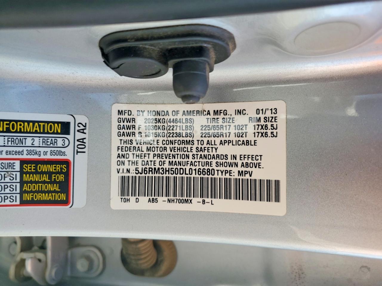 2013 HONDA CRV