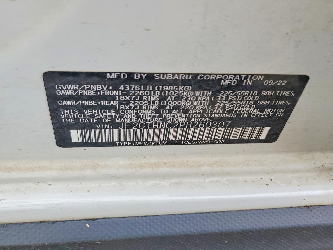 2023 SUBARU CROSSTREK