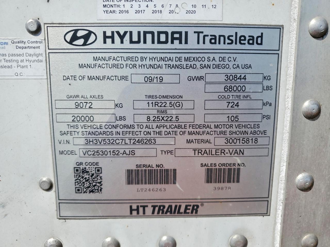 2020 HYUNDAI TRANSLEAD INC 