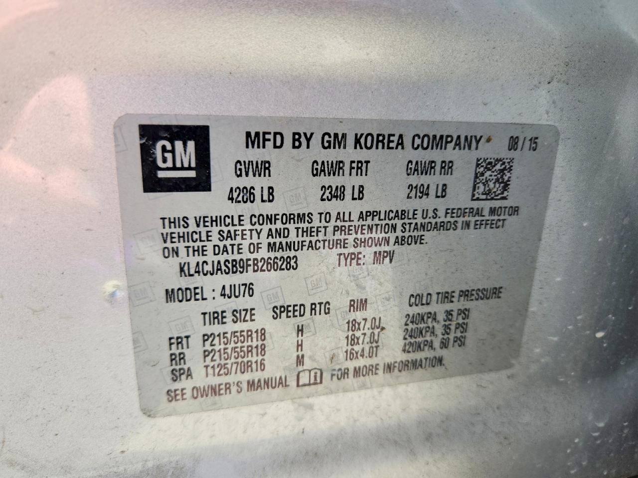 2015 BUICK ENCORE
