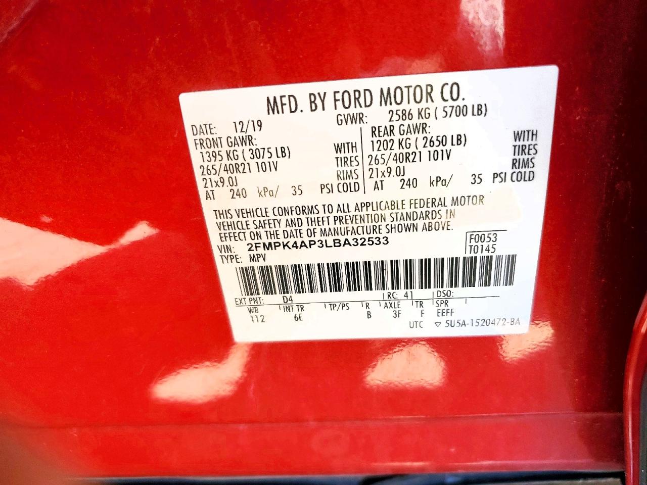 2020 FORD EDGE