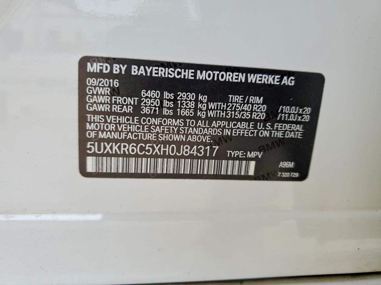 2017 BMW X5