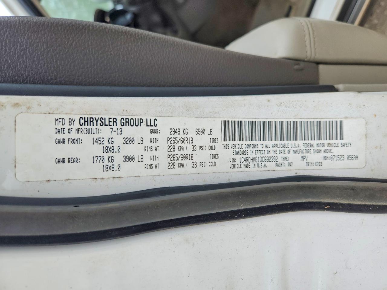 2013 DODGE DURANGO