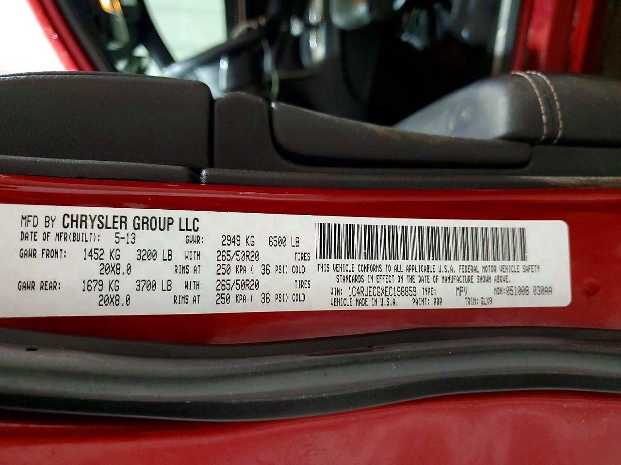 2014 JEEP GRAND CHER