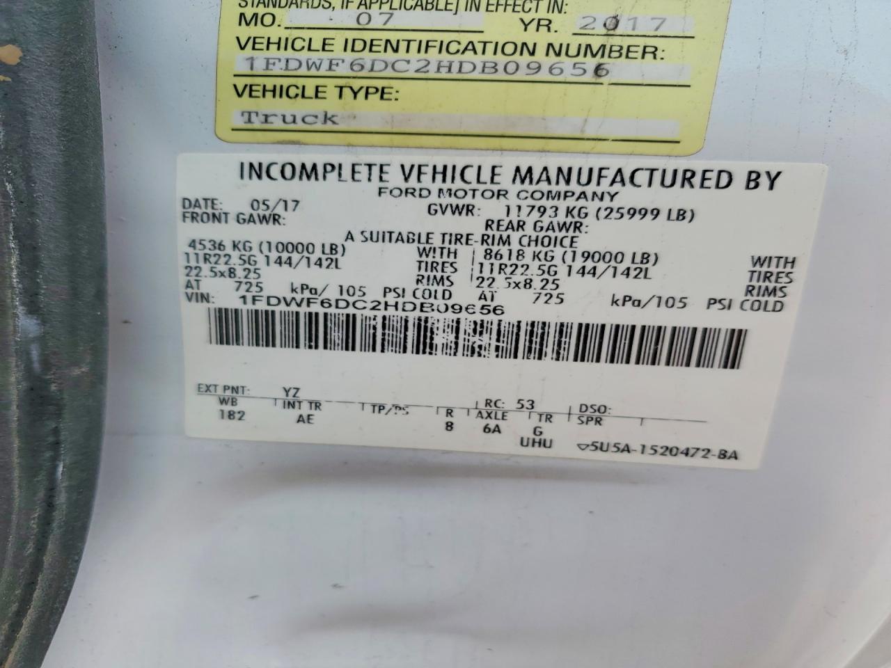 2017 FORD F650