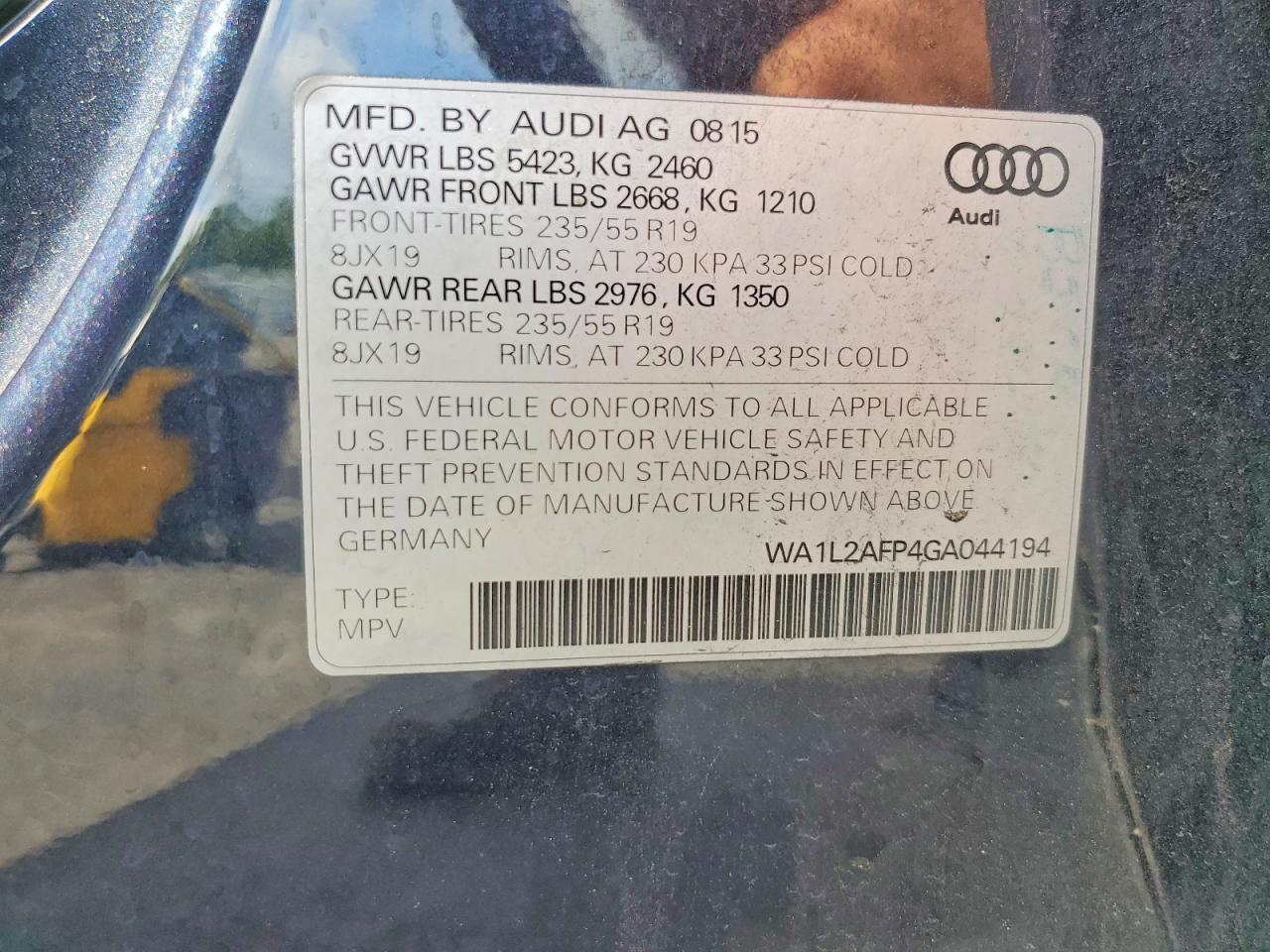 2016 AUDI Q5