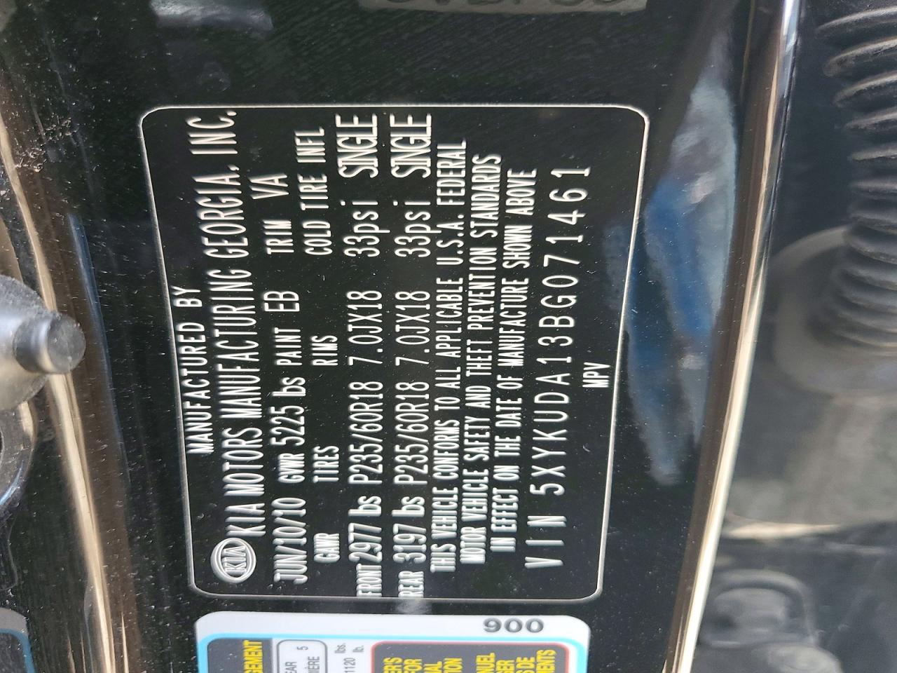 2011 KIA SORENTO