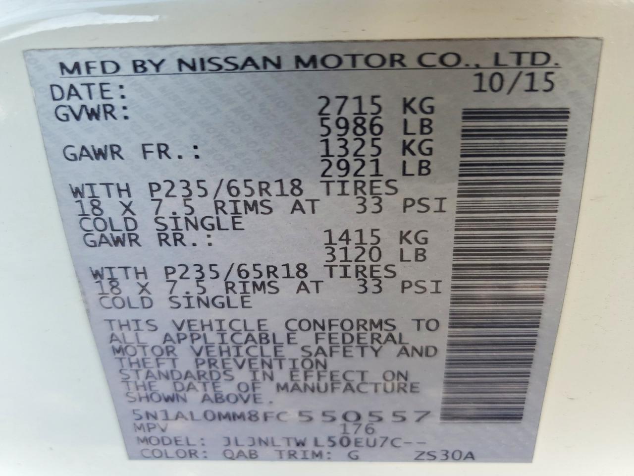 2015 INFINITI QX60