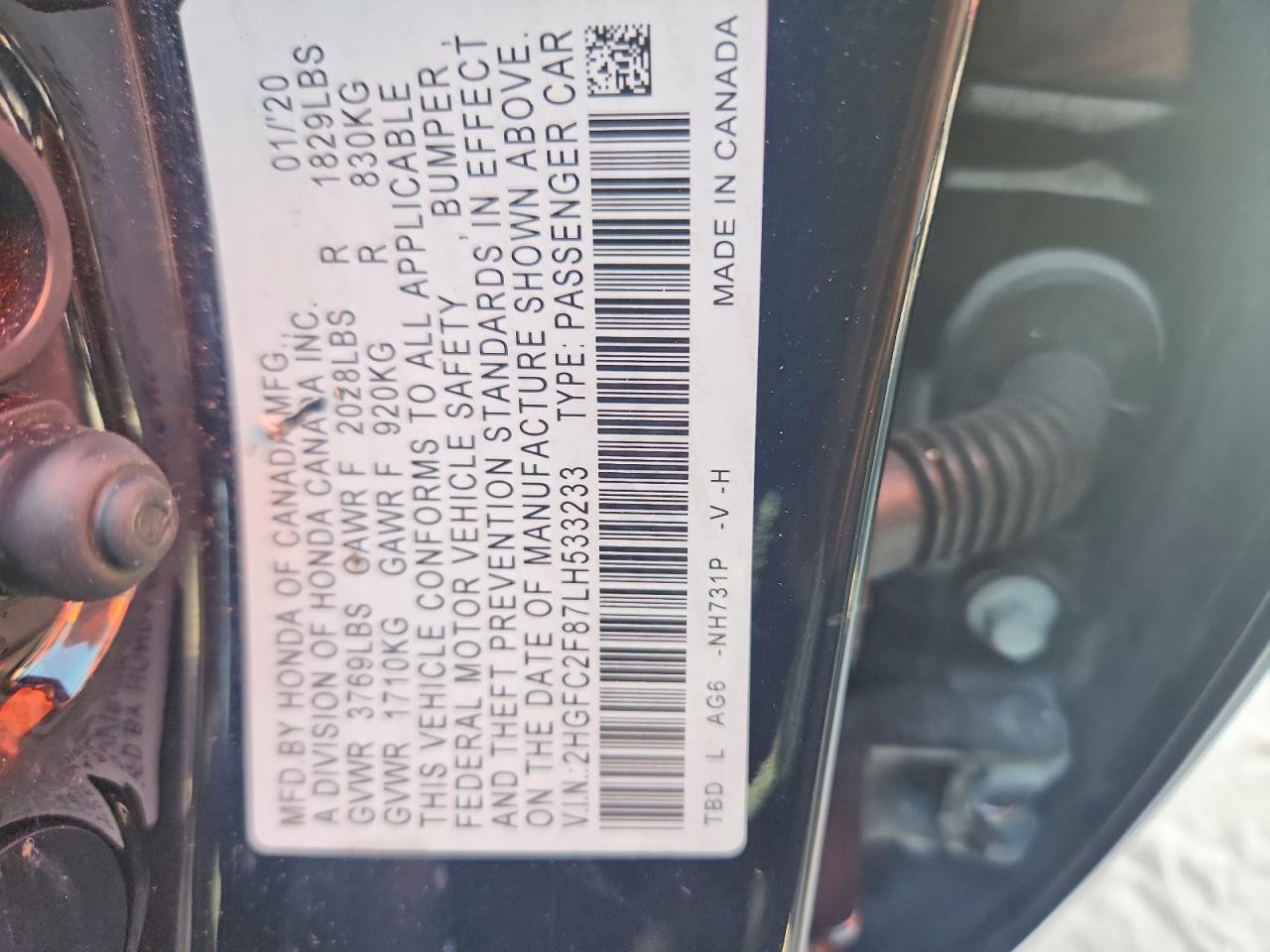 2020 HONDA CIVIC