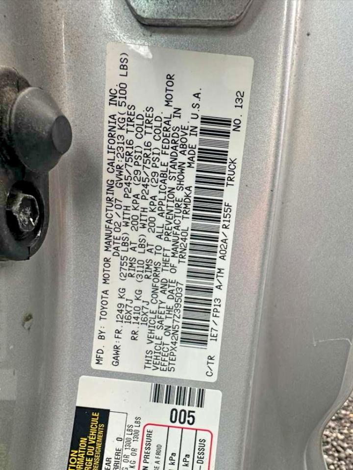 2007 TOYOTA TACOMA