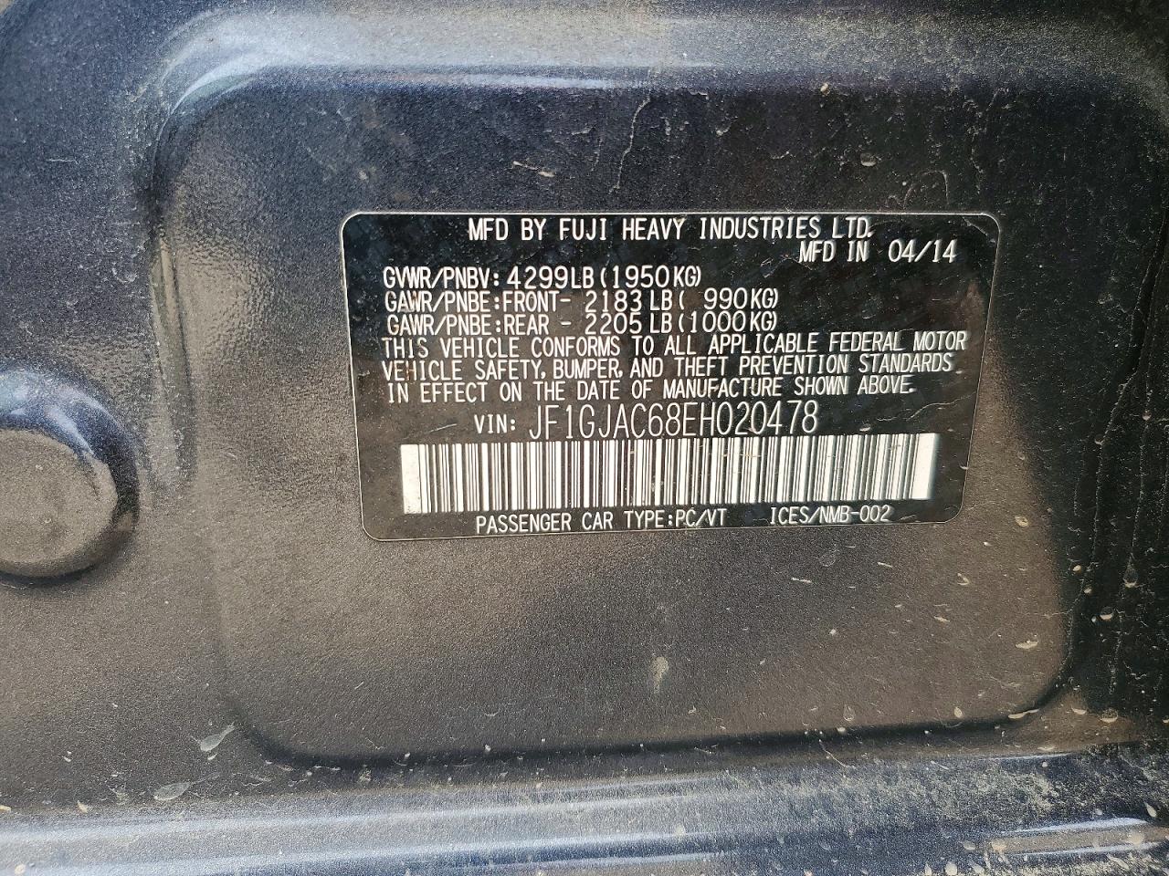 2014 SUBARU IMPREZA