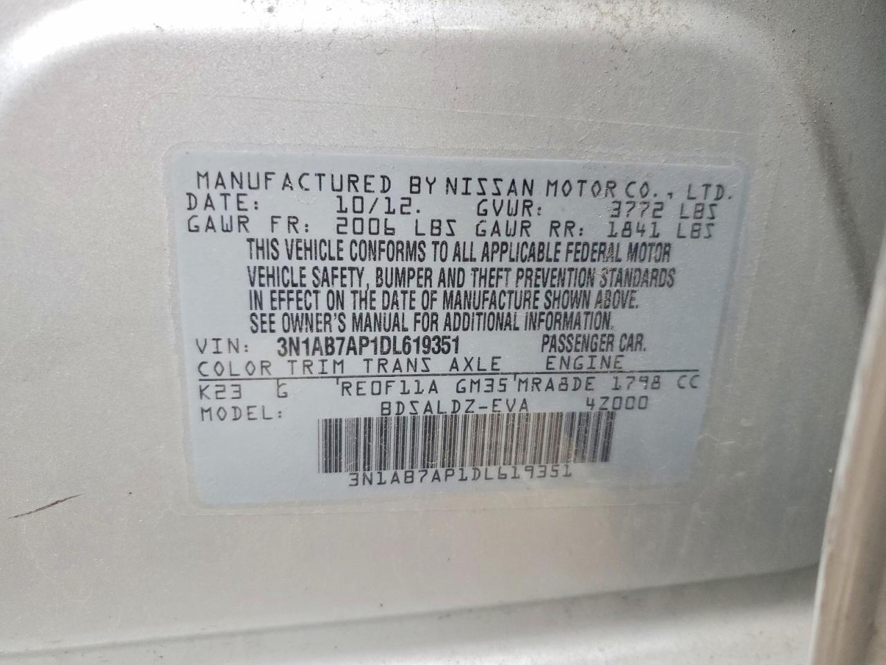 2013 NISSAN SENTRA