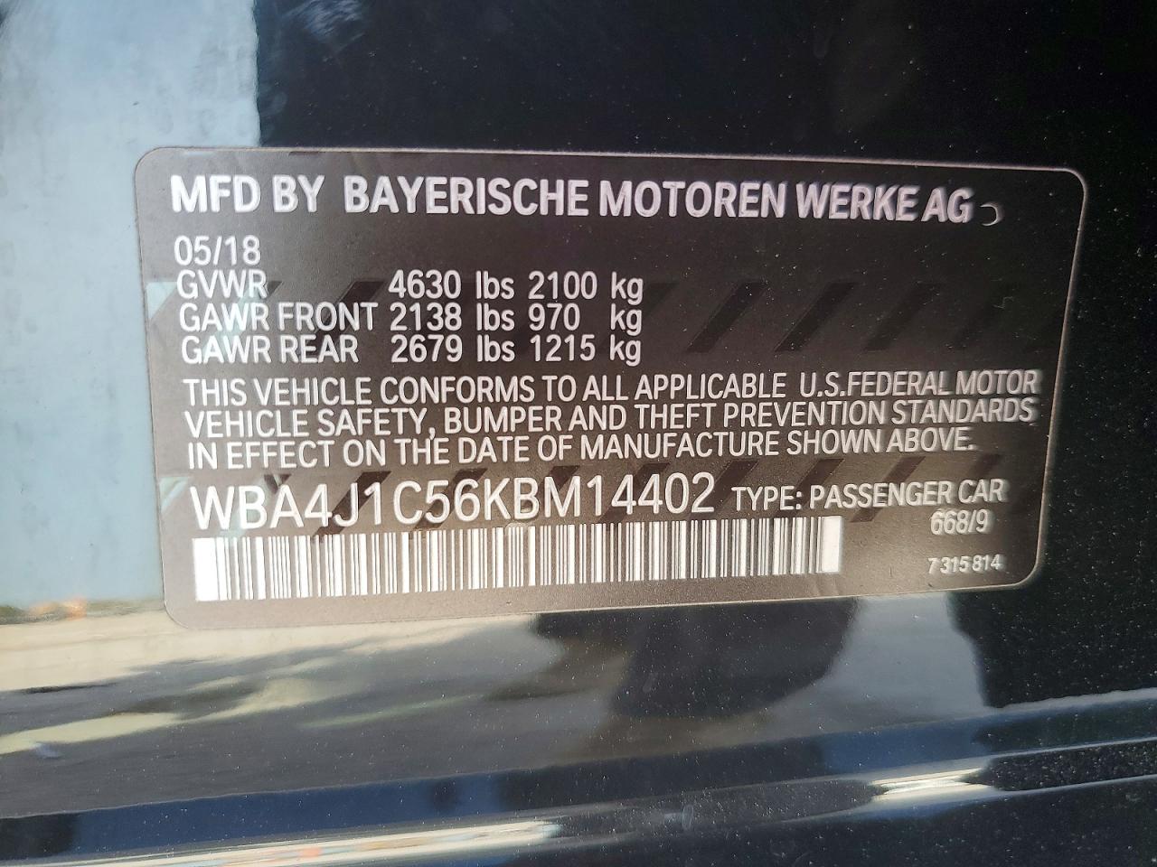 2019 BMW 4 SERIES