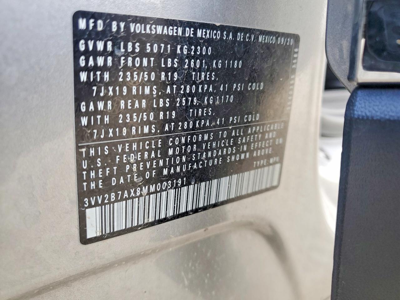 2021 VOLKSWAGEN TIGUAN