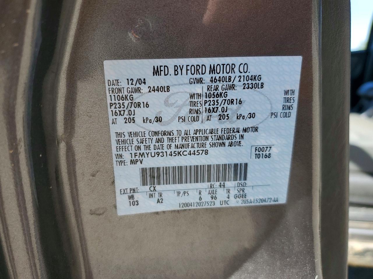 2005 FORD ESCAPE