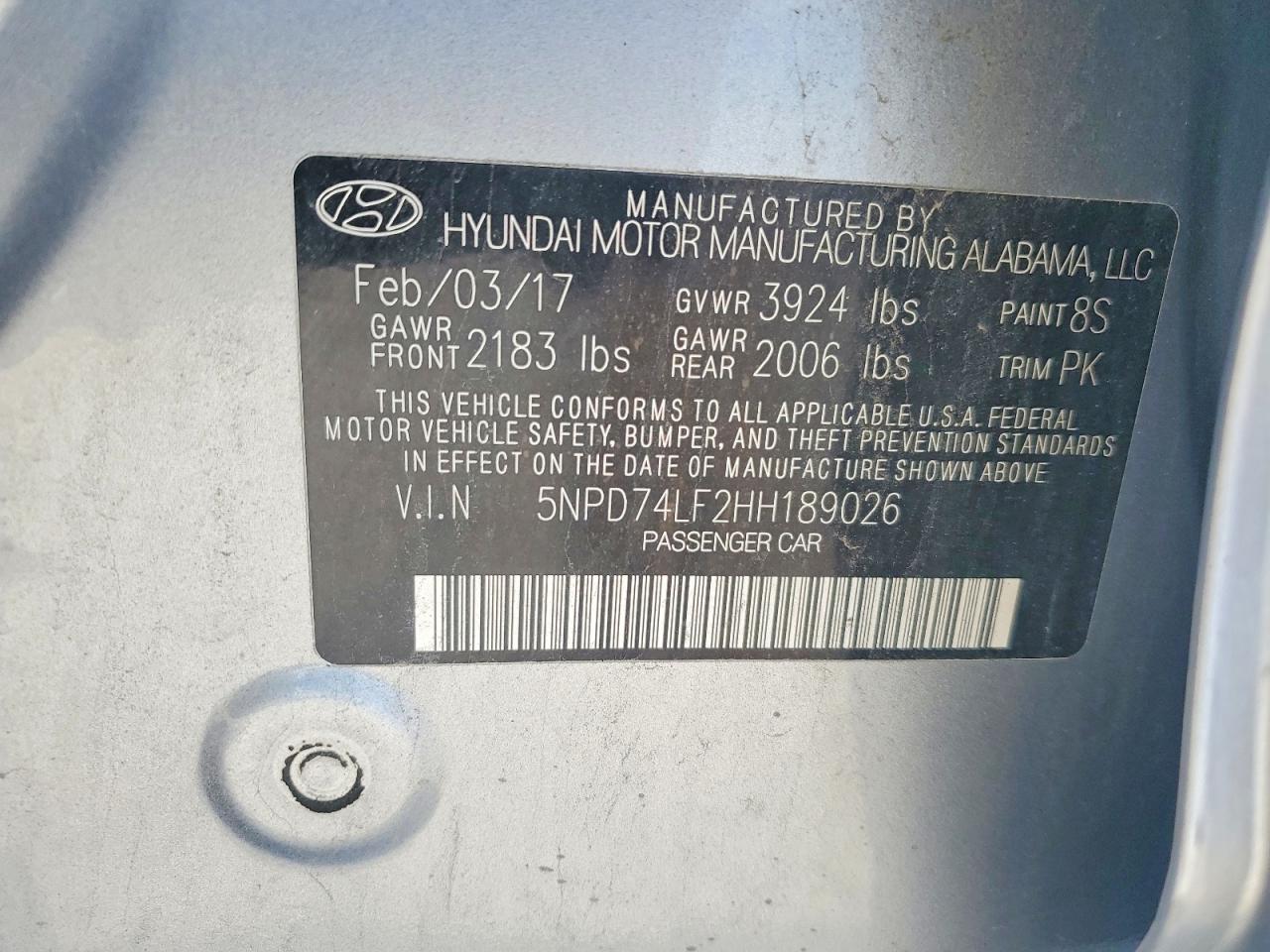 2017 HYUNDAI ELANTRA