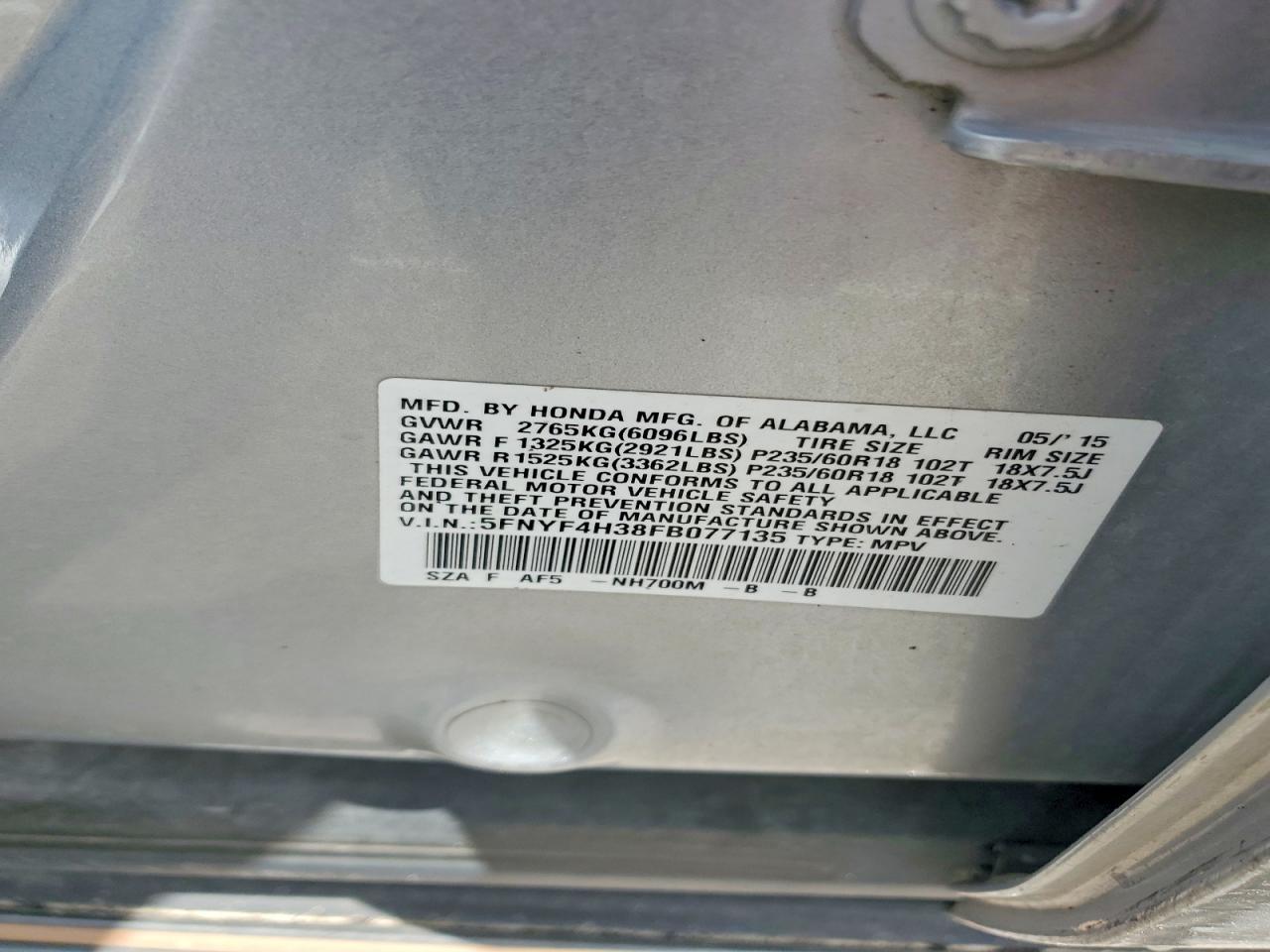 2015 HONDA PILOT
