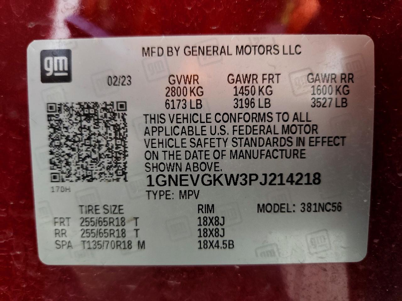 2023 CHEVROLET TRAVERSE
