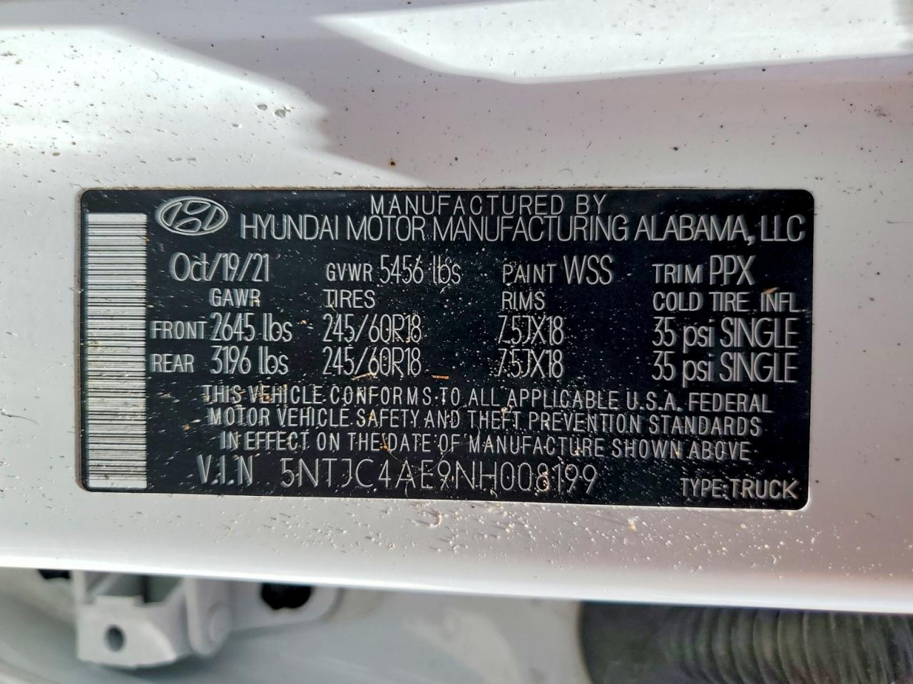 2022 HYUNDAI SANTA CRUZ