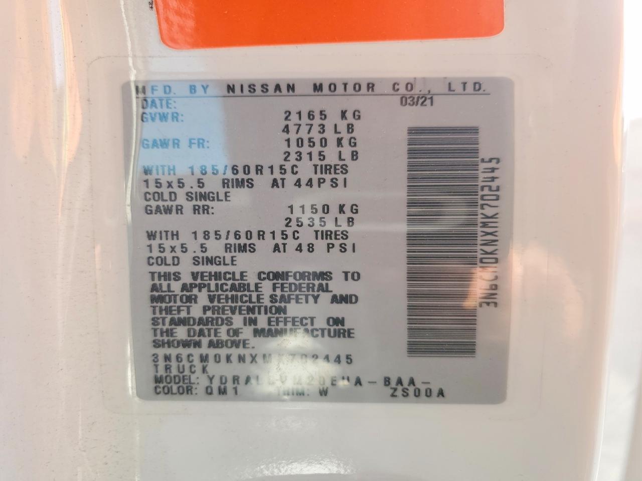 2021 NISSAN NV