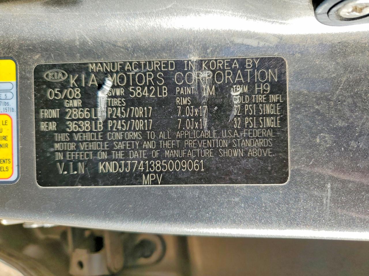 2009 KIA BORREGO