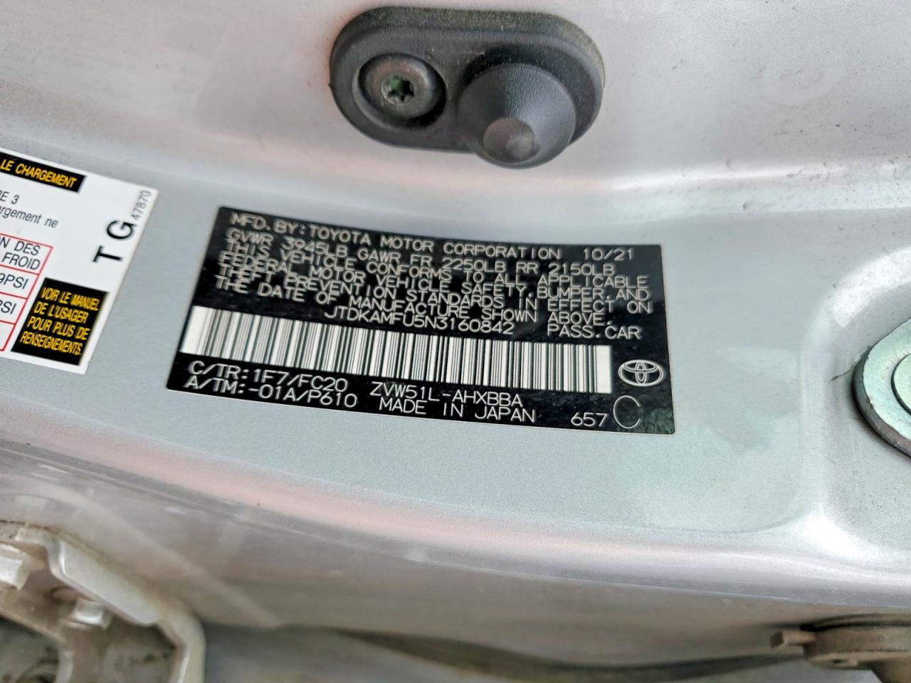 2022 TOYOTA PRIUS