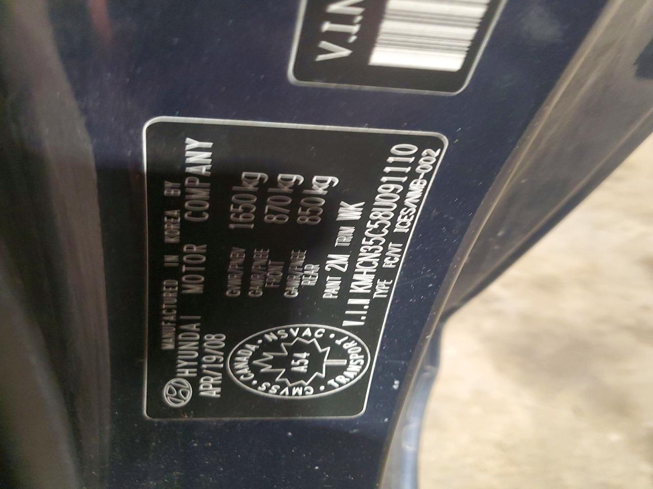 2008 HYUNDAI ACCENT