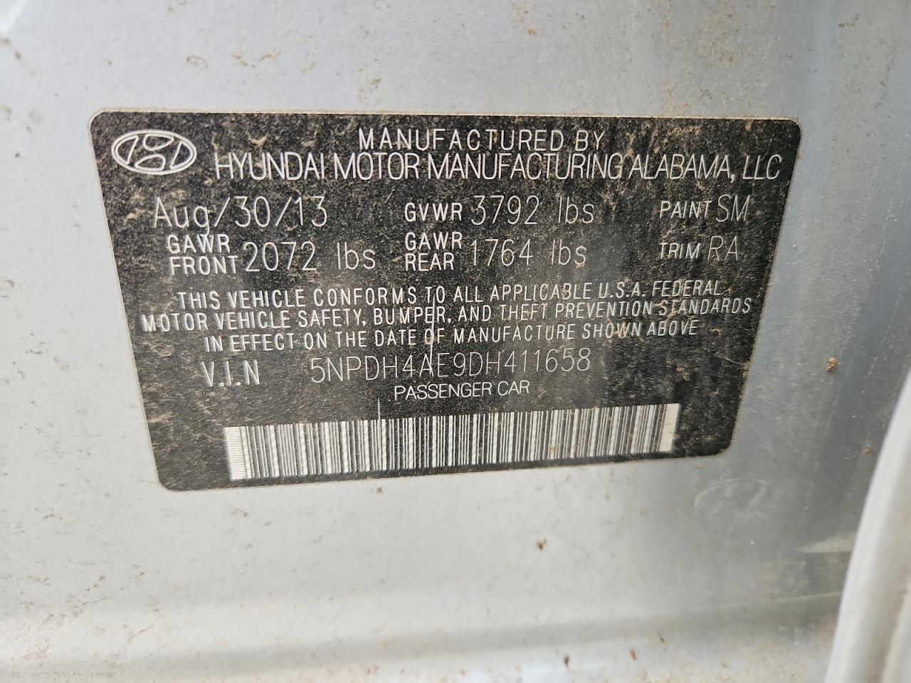 2013 HYUNDAI ELANTRA