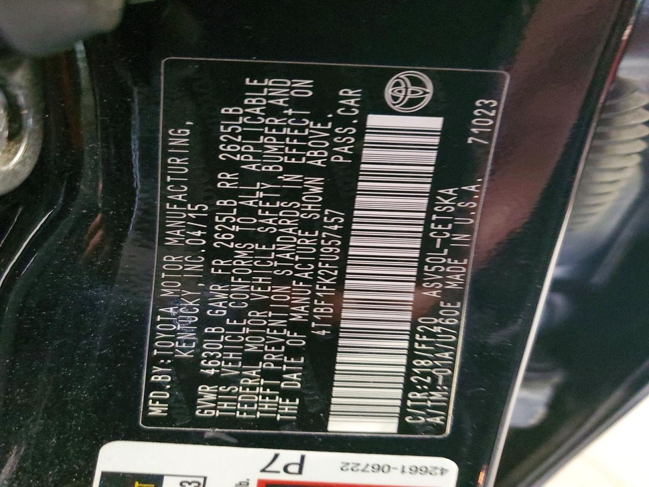 2015 TOYOTA CAMRY