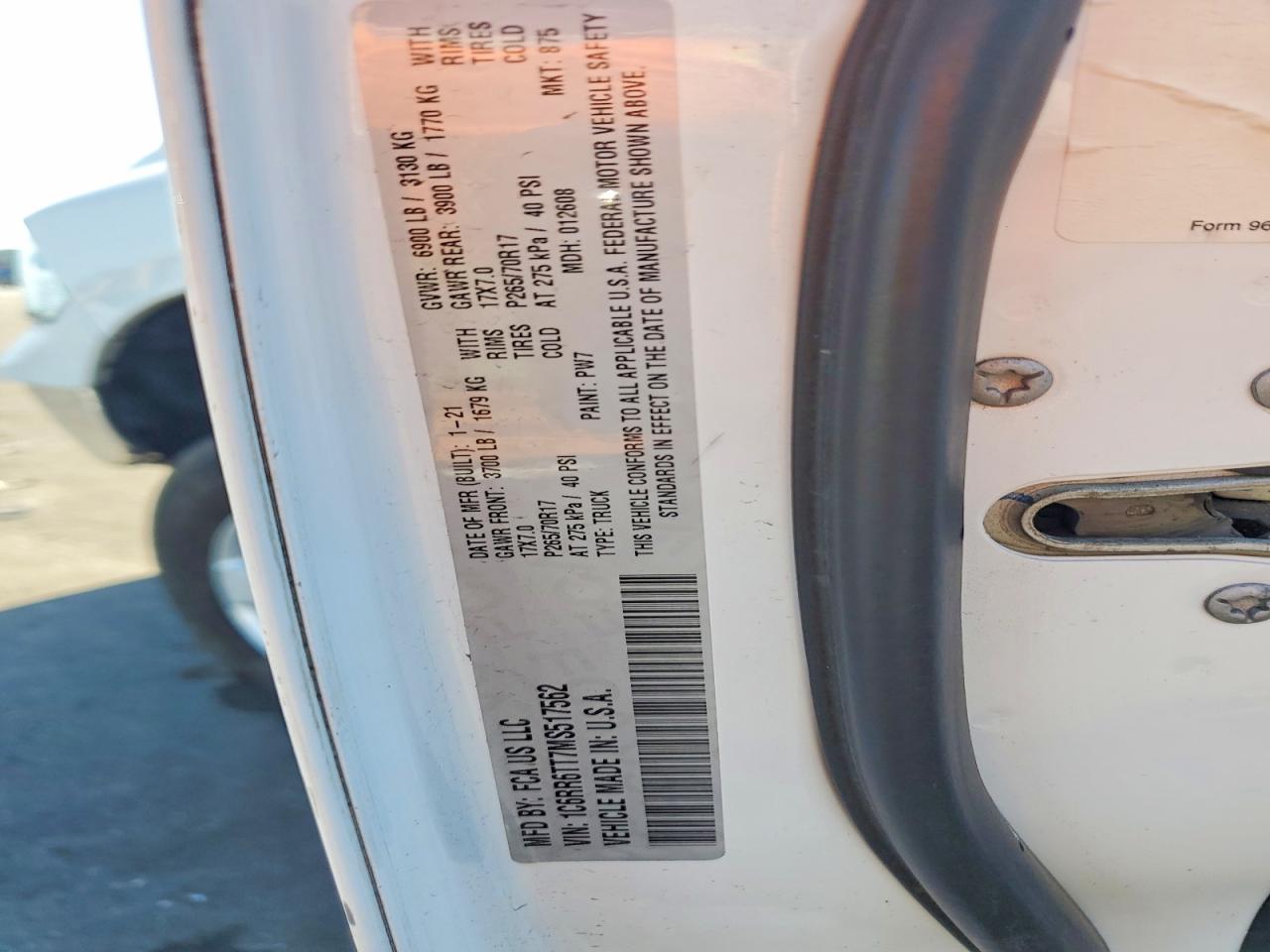 2021 RAM 1500