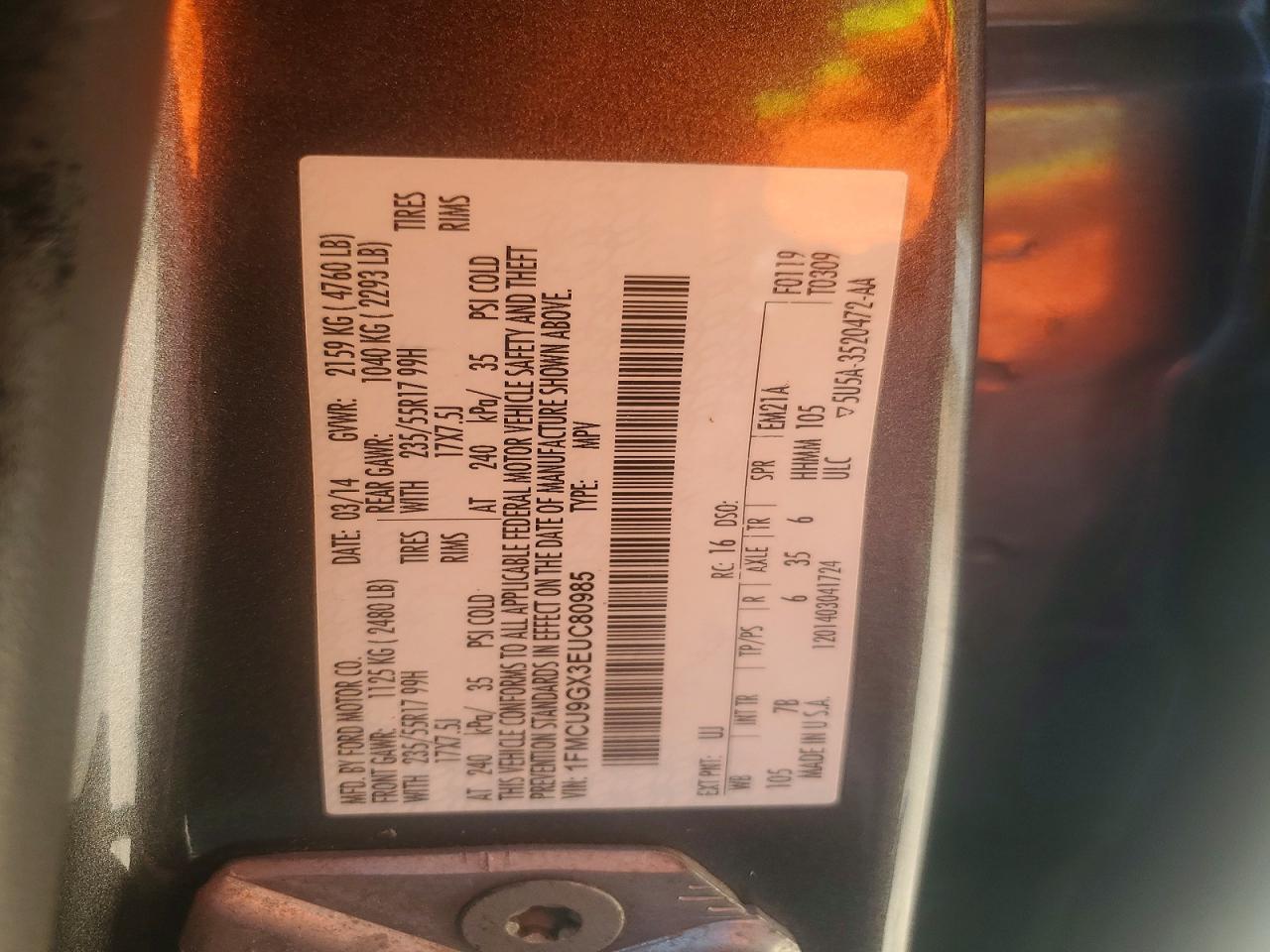2014 FORD ESCAPE