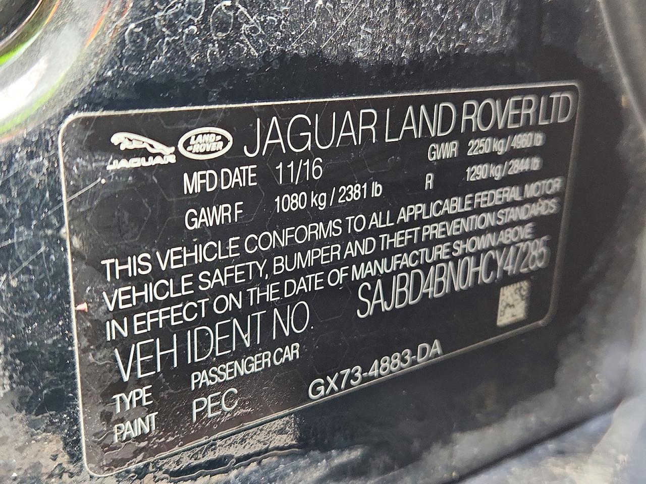 2017 JAGUAR XF