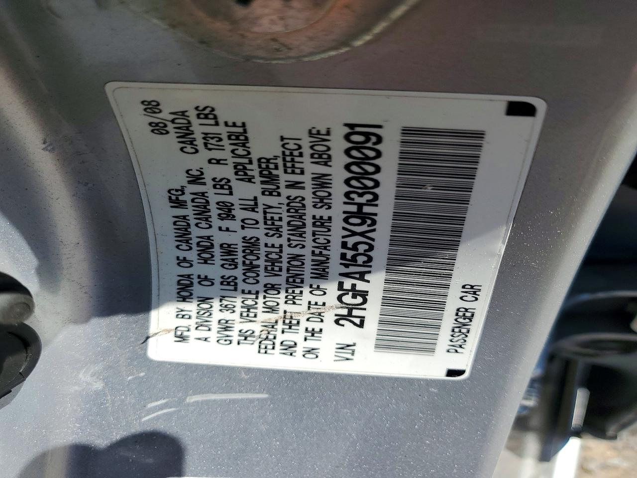 2009 HONDA CIVIC