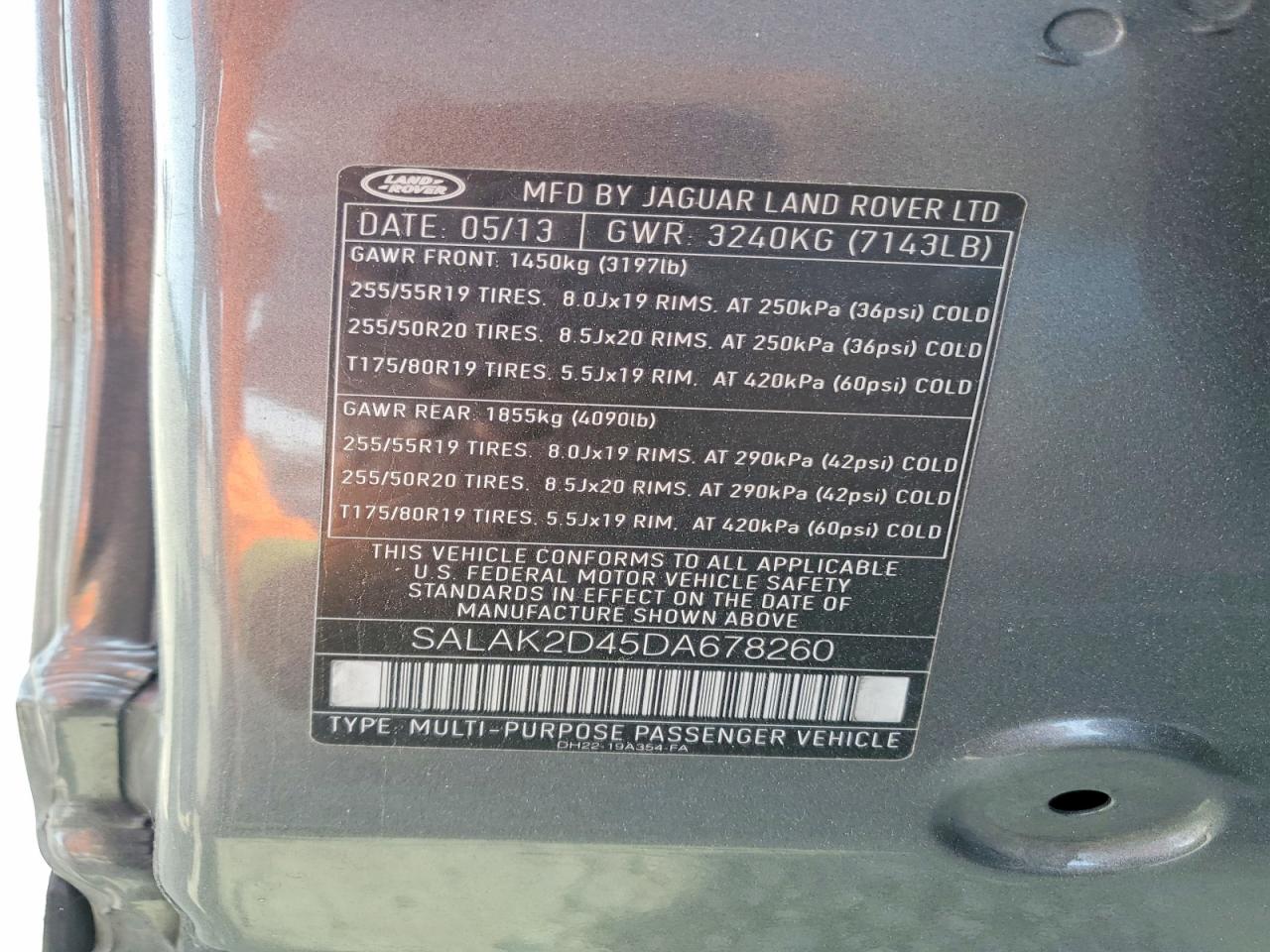 2013 LAND ROVER LR4