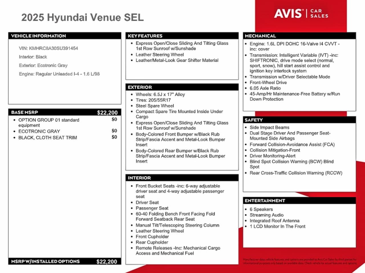 2025 HYUNDAI VENUE