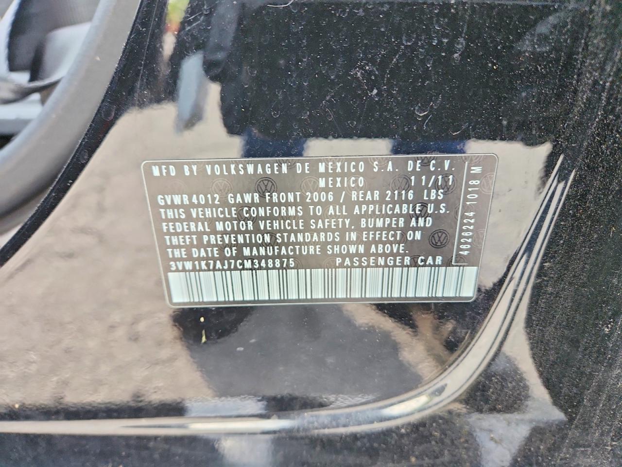 2012 VOLKSWAGEN JETTA