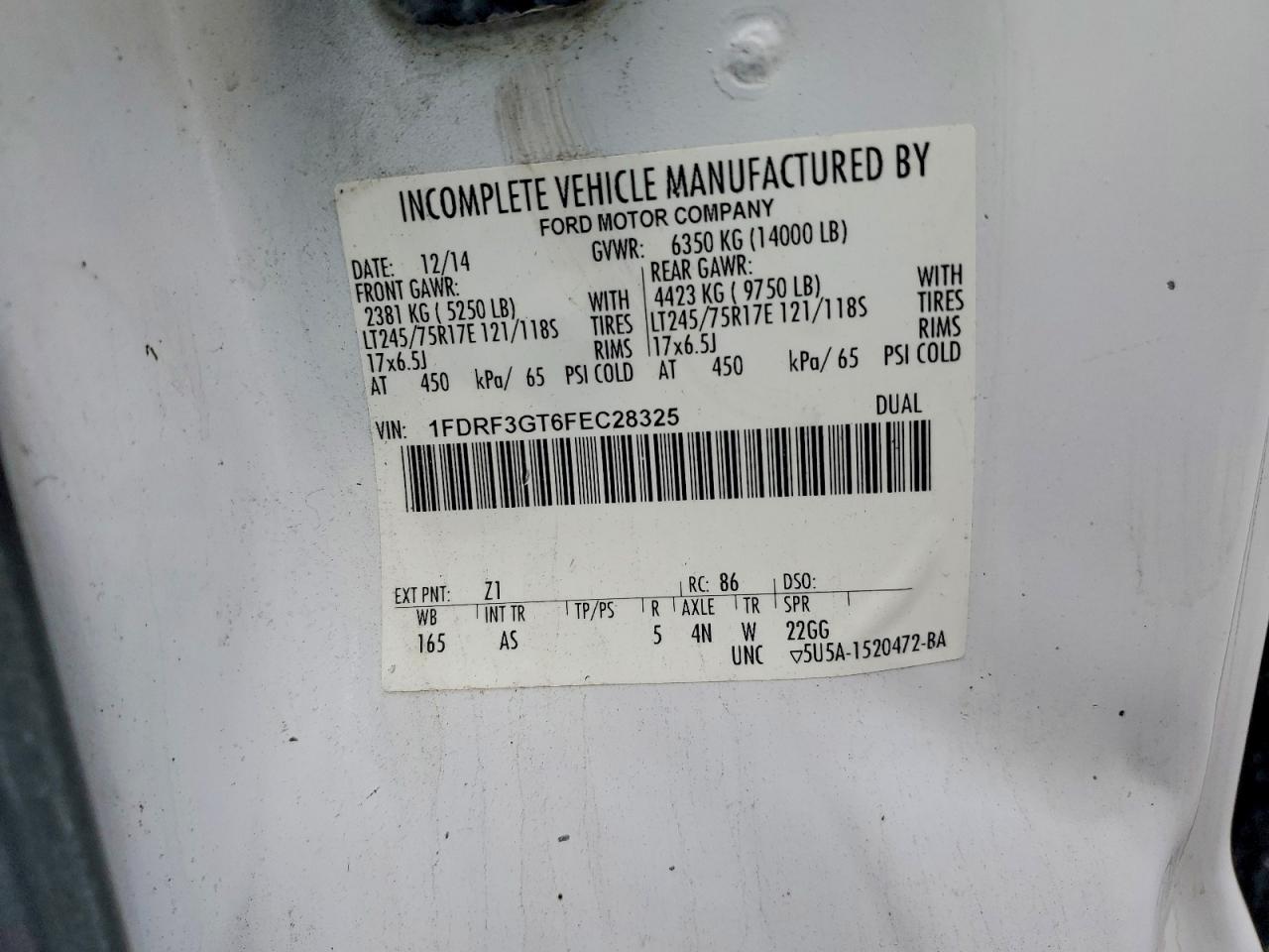 2015 FORD F350