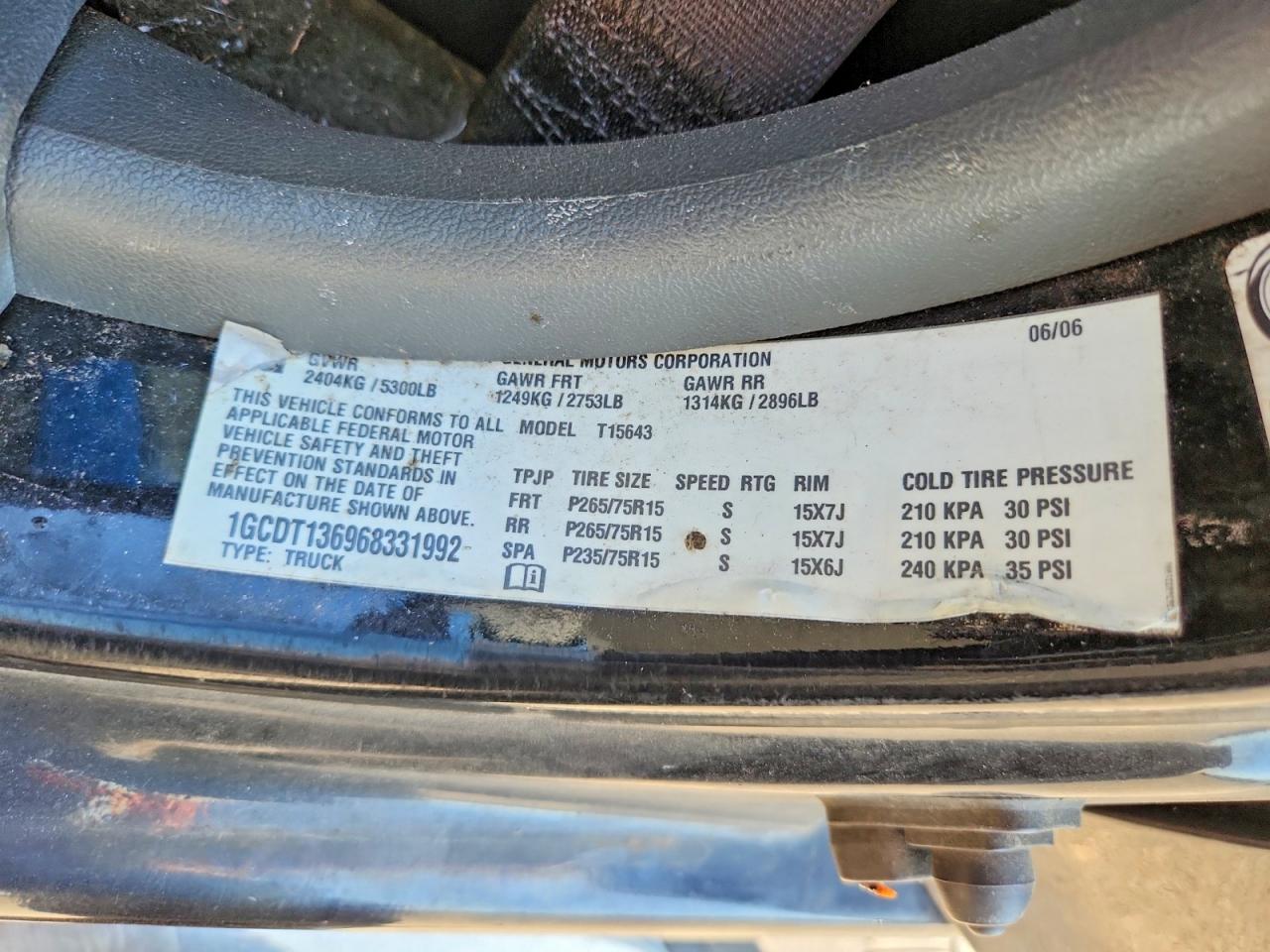 2006 CHEVROLET COLORADO