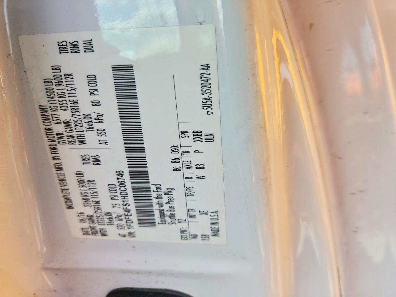 2017 FORD ECONOLINE