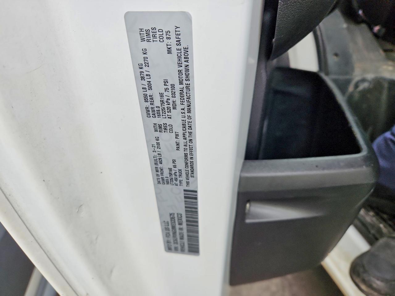 2021 RAM PROMASTER