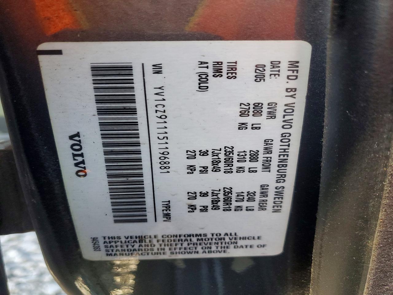 2005 VOLVO XC90