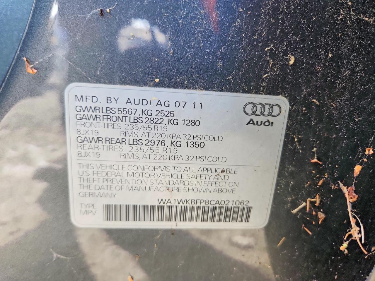 2012 AUDI Q5