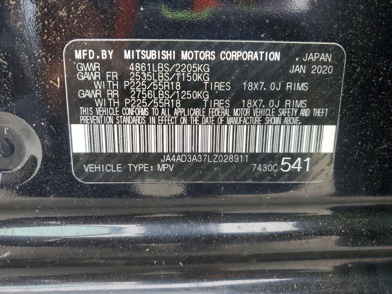2020 MITSUBISHI OUTLANDER