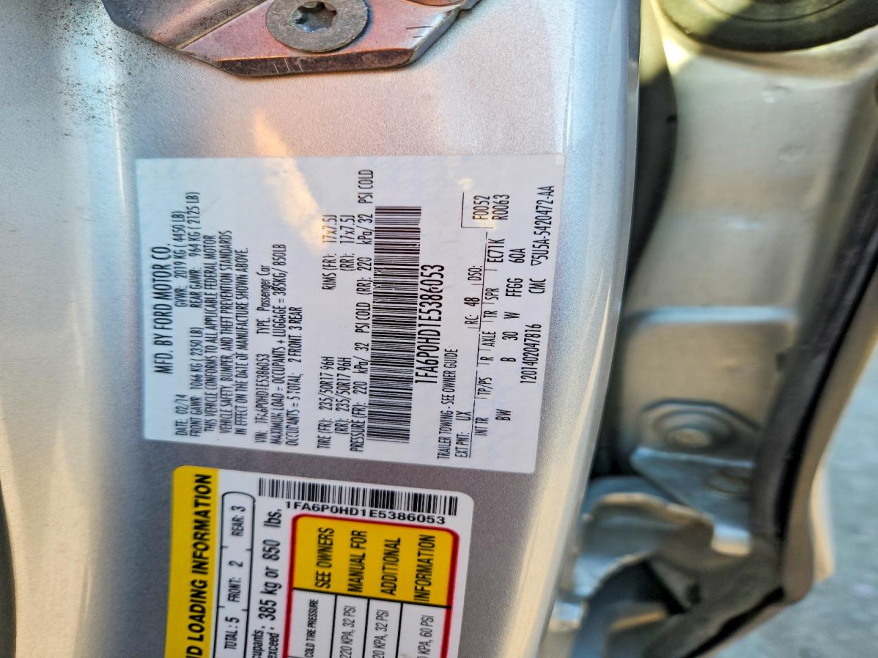 2014 FORD FUSION