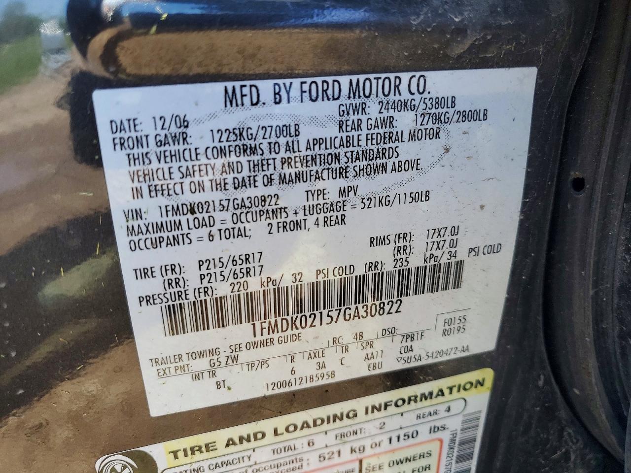 2007 FORD FREESTYLE
