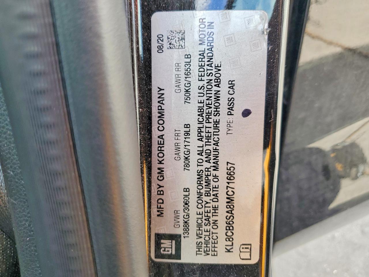 2021 CHEVROLET SPARK