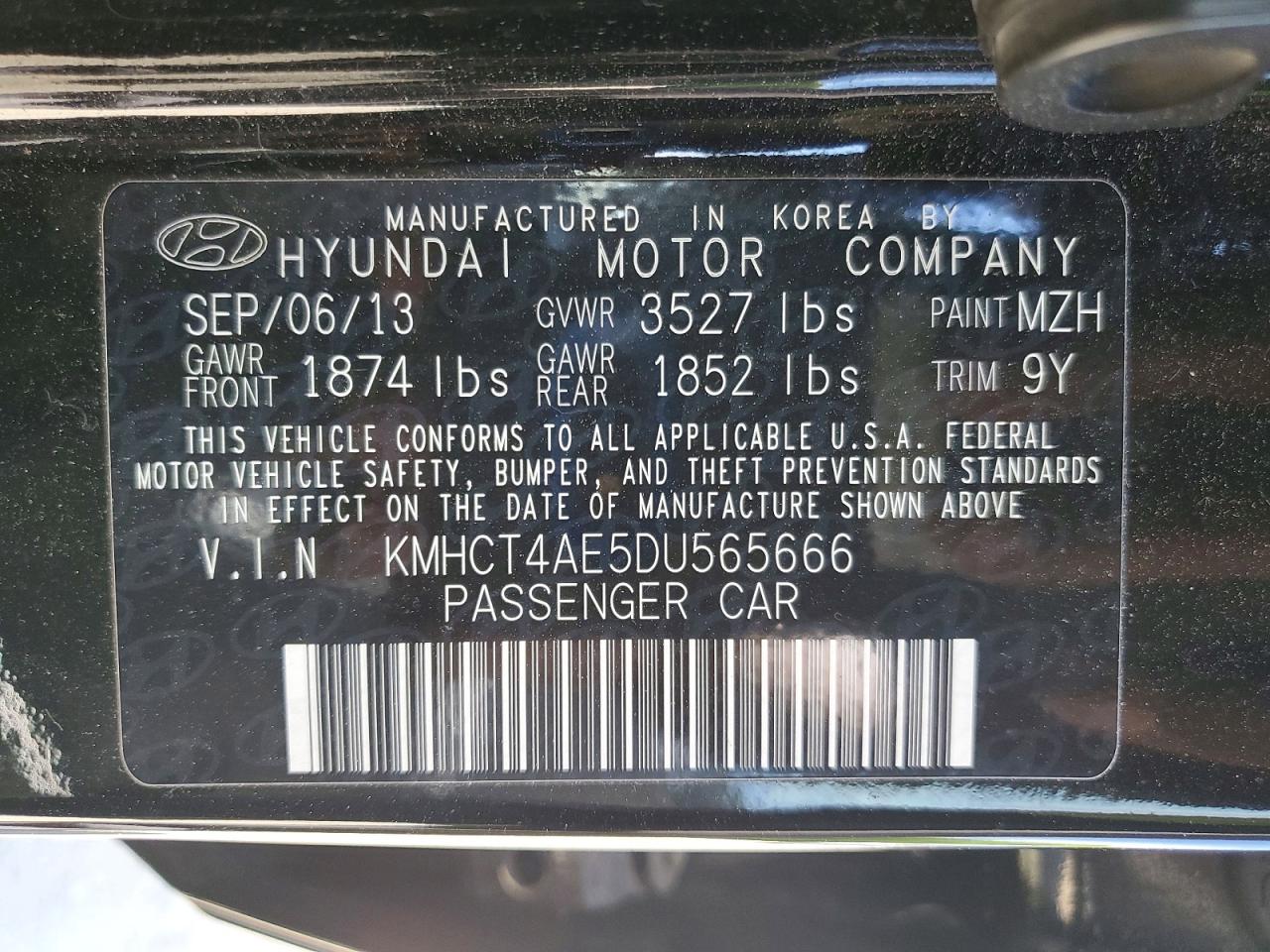 2013 HYUNDAI ACCENT